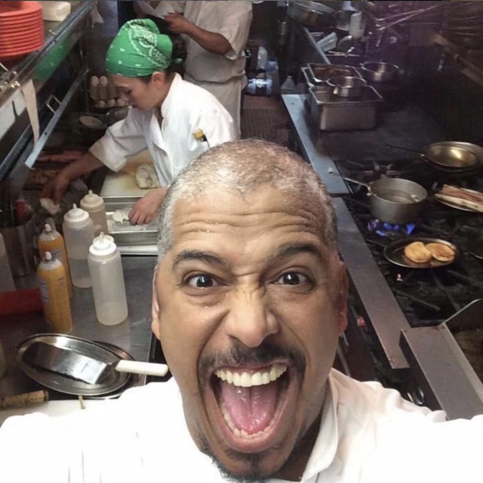 Chef Miguel in the kitchen