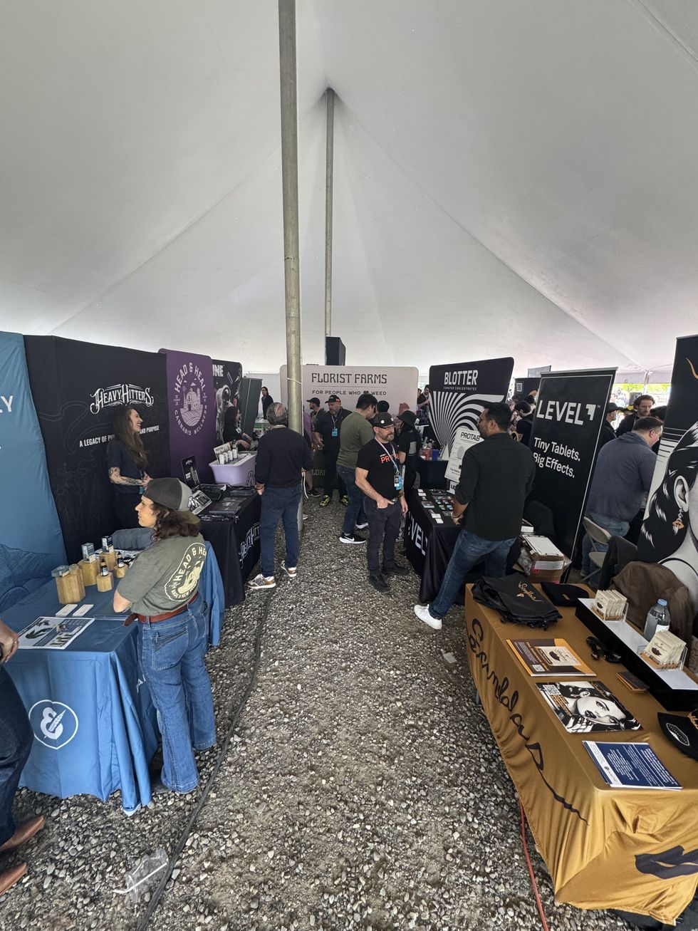 exhibitors at a legal cannabis event for buyers and sellers in New York