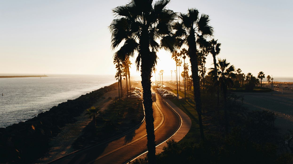 image of California coast, pacific coast highway at sunset
