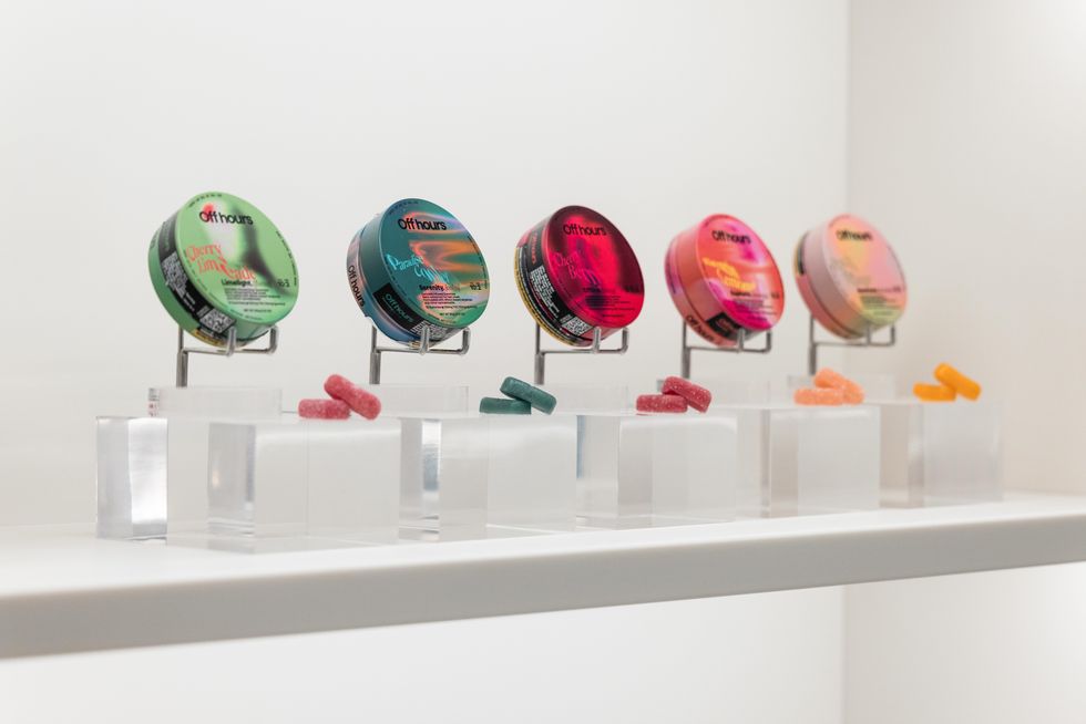 image of cannabis edibles on display at Travel Agency's newly opened SoHo dispensary