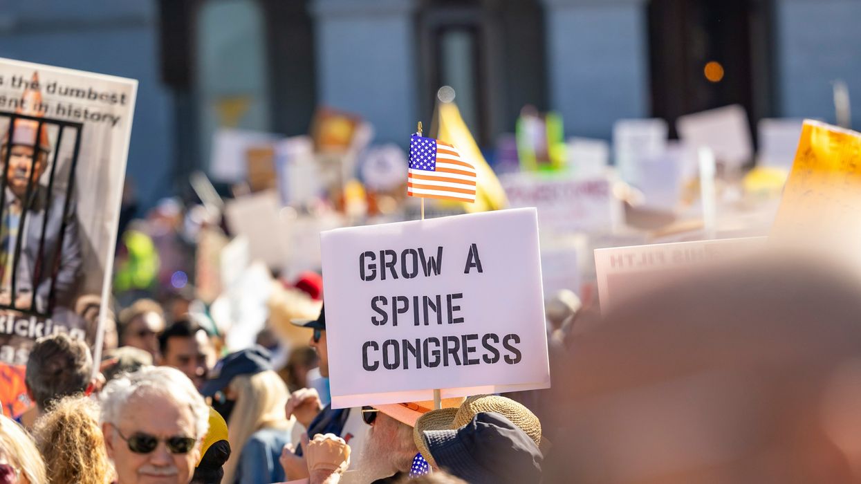 protesters holding sign, peaceful, democracy