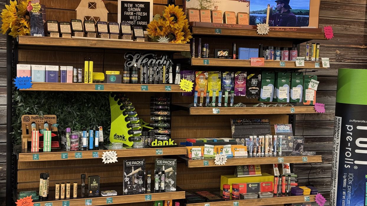 retail shelves stocked with legal cannabis products