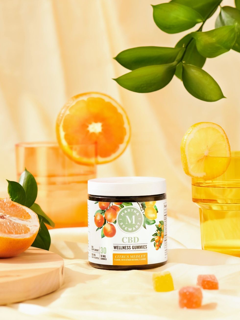 The gummies come in two flavor medleys. The citrus medley of wellness gummies includes Meyer lemon, kumquat, and blood orange.
