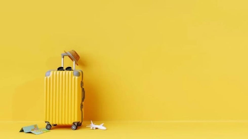 yellow suitcase